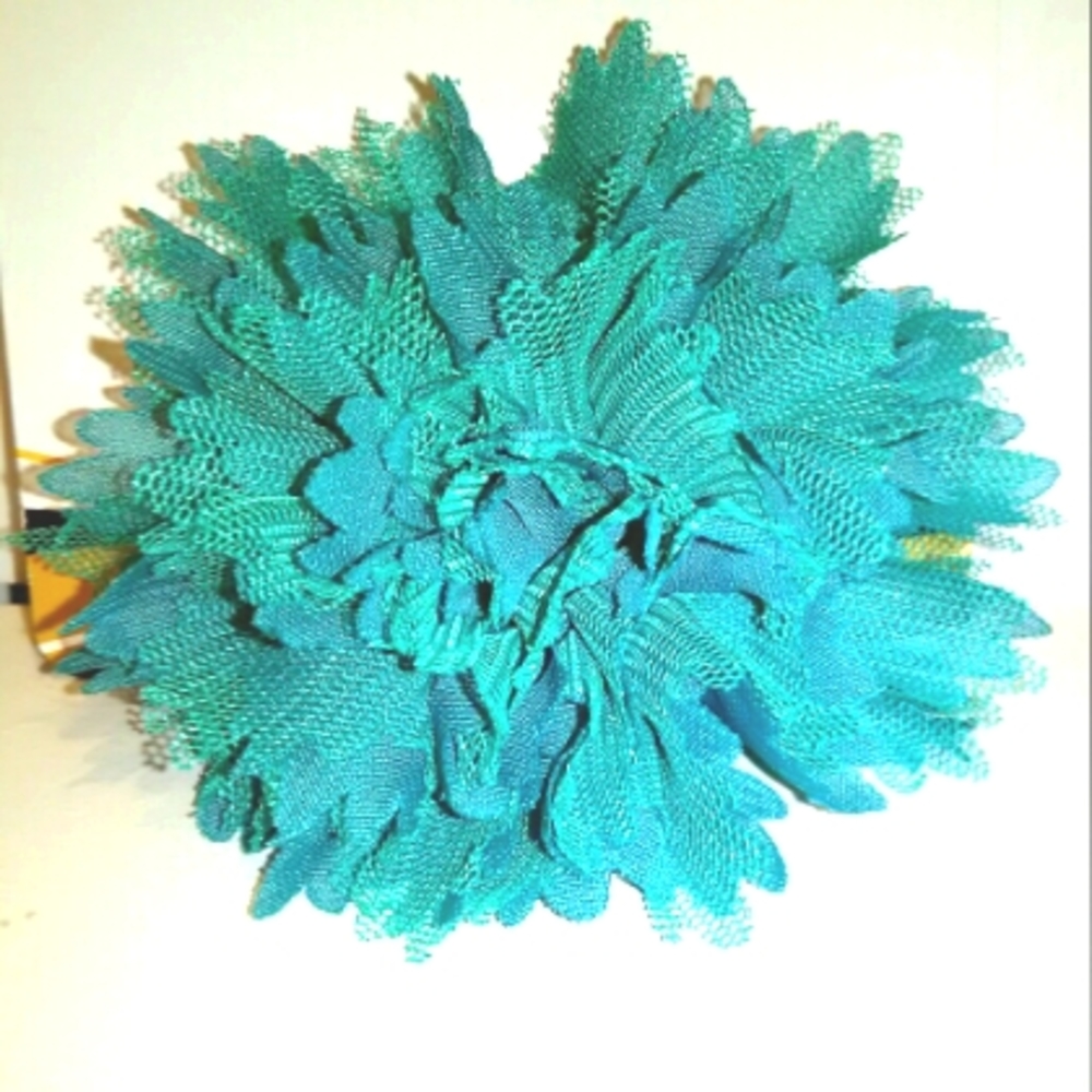 Teal flower accessorie